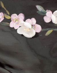 Thumbnail for Black floral 3/4 Sleeve sheath dress