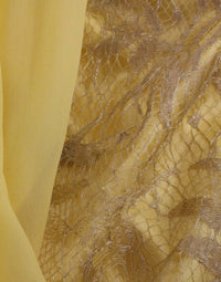 Thumbnail for Yellow lace crystal mini dress