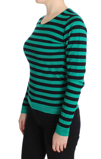 Thumbnail for Elegant Striped Cashmere Silk Sweater