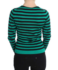 Thumbnail for Elegant Striped Cashmere Silk Sweater