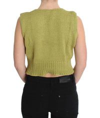 Thumbnail for Elegant Green Sleeveless Vest Sweater