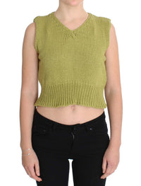 Thumbnail for Elegant Green Sleeveless Vest Sweater