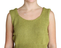 Thumbnail for Elegant Green Knit Sleeveless Vest Sweater