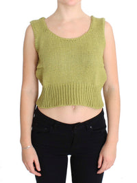 Thumbnail for Elegant Green Knit Sleeveless Vest Sweater