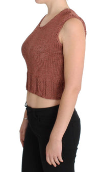 Thumbnail for Chic Red Sleeveless Knit Vest Sweater