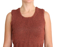 Thumbnail for Chic Red Sleeveless Knit Vest Sweater