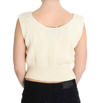 Thumbnail for Beige Sleeveless Knit Vest Sweater