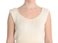 Thumbnail for Beige Sleeveless Knit Vest Sweater