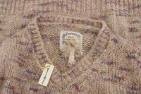 Thumbnail for Beige Oversized V-Neck Knitted Sweater