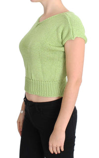 Thumbnail for Elegant Green Knitted Sleeveless Vest Sweater