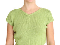 Thumbnail for Elegant Green Knitted Sleeveless Vest Sweater