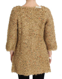 Thumbnail for Elegant Beige Sweatercoat Cape