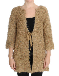 Thumbnail for Elegant Beige Sweatercoat Cape