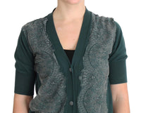 Thumbnail for Elegant Green Lace Cardigan Sweater
