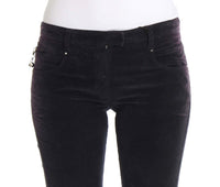 Thumbnail for Elegant Purple Cropped Corduroys