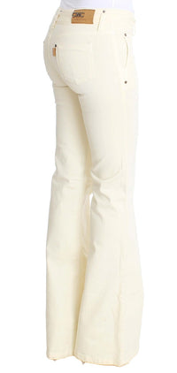 Thumbnail for Chic Off-White Flared Designer Jeans