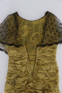 Thumbnail for Yellow Floral Lace Sheath Dress