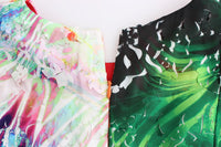 Thumbnail for Multicolor Sheath Dress - Artful Elegance