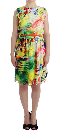Thumbnail for Multicolor Sheath Dress - Artful Elegance