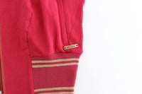 Thumbnail for Elegant Pink Zip Cardigan with Logo Detailing