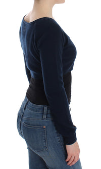 Thumbnail for Chic Cashmere-Blend Cropped Sweater in Blue