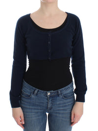 Thumbnail for Chic Cashmere-Blend Cropped Sweater in Blue