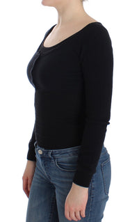 Thumbnail for Chic Cropped Black Wool-Cashmere Sweater
