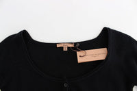 Thumbnail for Chic Cropped Black Wool-Cashmere Sweater