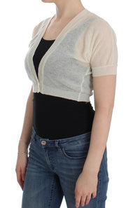 Thumbnail for Elegant Off-White Cropped Alpaca-Wool Blend Sweater