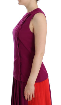 Thumbnail for Stunning Silk Sleeveless Purple Blouse