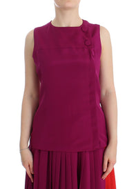 Thumbnail for Stunning Silk Sleeveless Purple Blouse