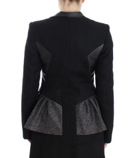 Thumbnail for Elegant Monochrome Zippered Blazer Jacket