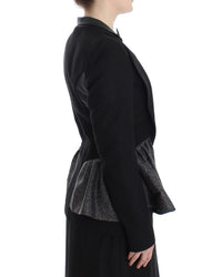 Thumbnail for Elegant Monochrome Zippered Blazer Jacket