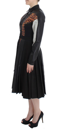 Thumbnail for Elegant Multicolor Long Sleeved Shirt Dress