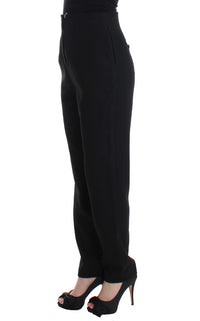 Thumbnail for Elegant High-Waist Black Pants