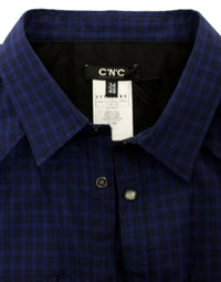 Thumbnail for Blue checkered cotton shirt