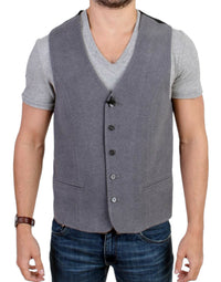 Thumbnail for Gray cotton blend casual vest
