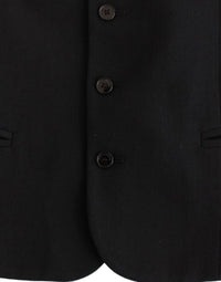 Thumbnail for Black wool blend casual vest