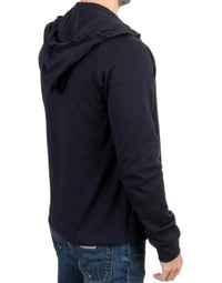Thumbnail for Blue hooded cotton sweater