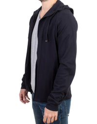 Thumbnail for Blue hooded cotton sweater