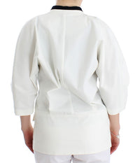 Thumbnail for Chic White Cotton Blend Blazer