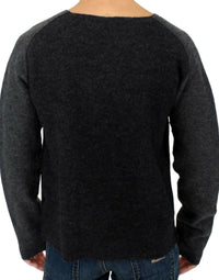 Thumbnail for Gray wool crewneck sweater