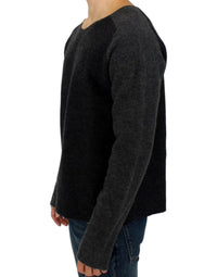 Thumbnail for Gray wool crewneck sweater