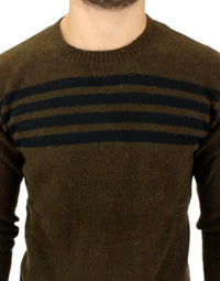 Thumbnail for Brown striped crewneck sweater
