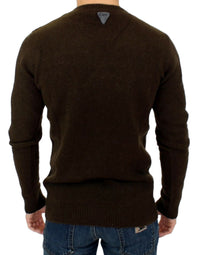 Thumbnail for Brown striped crewneck sweater