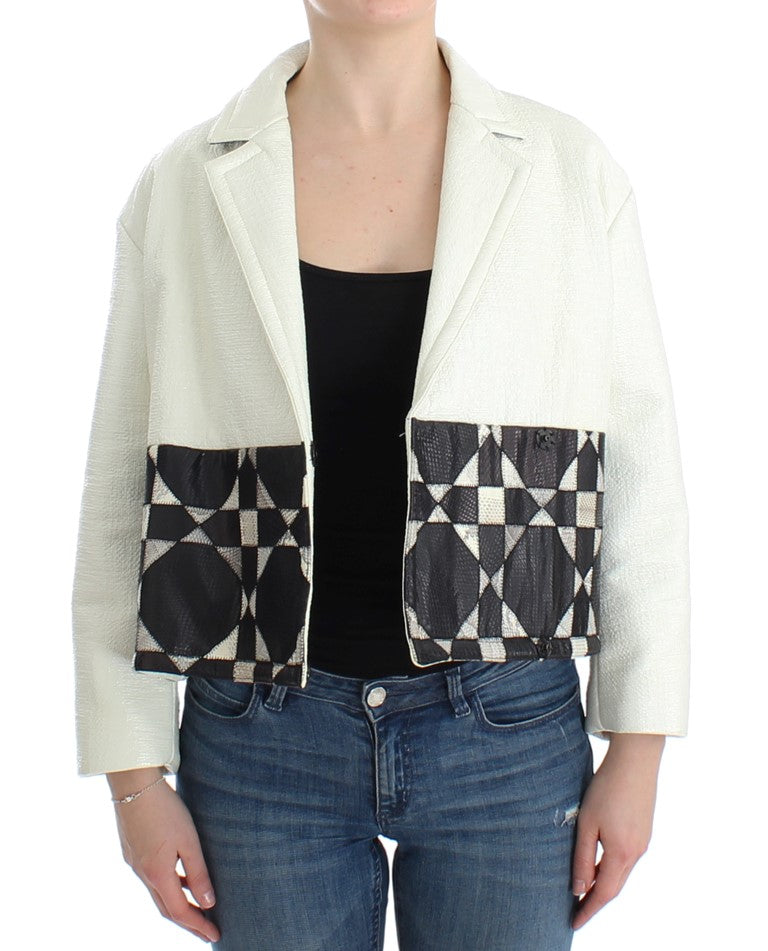 Exclusive Black & White Leather Jacket