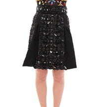 Thumbnail for Black Crystal Embellished Masterpiece Skirt