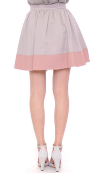 Thumbnail for Sleek Pleated Mini Skirt in Pink and Gray