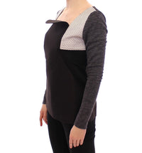 Thumbnail for Chic Tri-Tone Long Sleeve Sweater