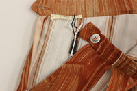 Thumbnail for Brown Orange Below Knee Full Skirt